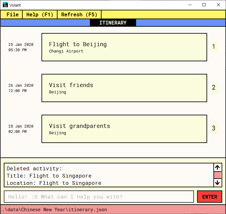 itinerary delete after